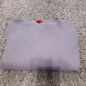 Ribbed purple sweater